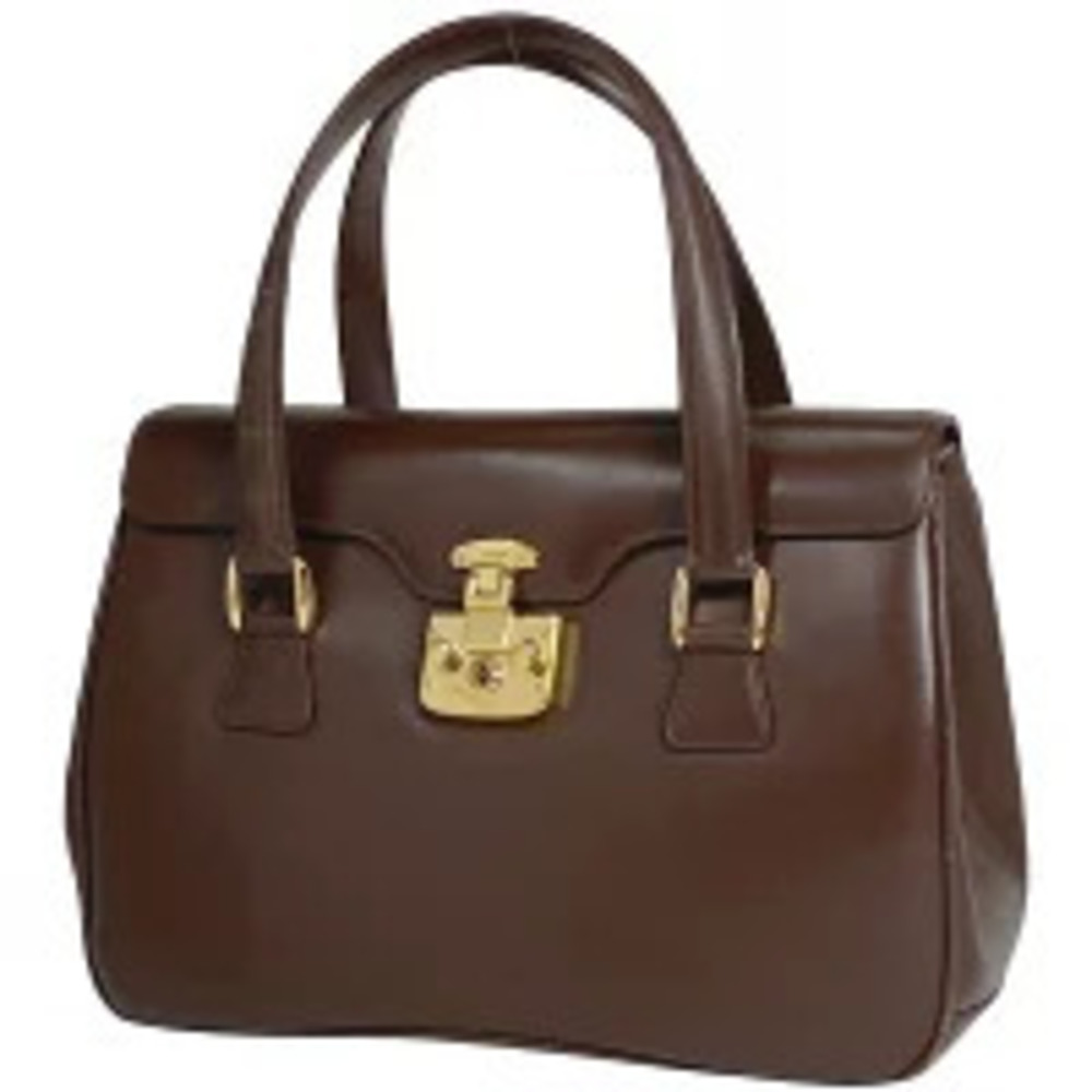 Gucci Lady Lock Handbag Leather Brown